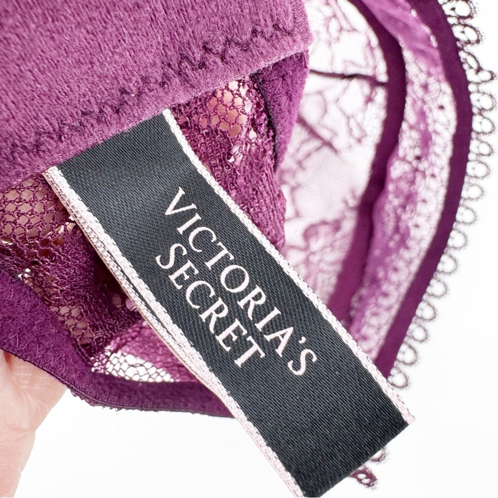 ✅ Victoria's Secret Very Sexy High Neck‎ Lace Bralette 34B Purple - Picture 6 of 7